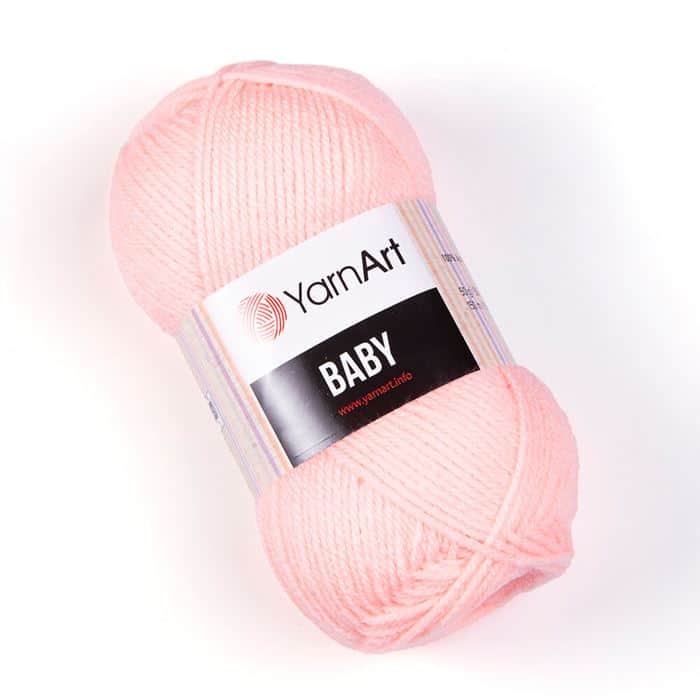YARNART-BABY- צמר לתינוקות בייבי-במבצע-אפרסק בהיר 204