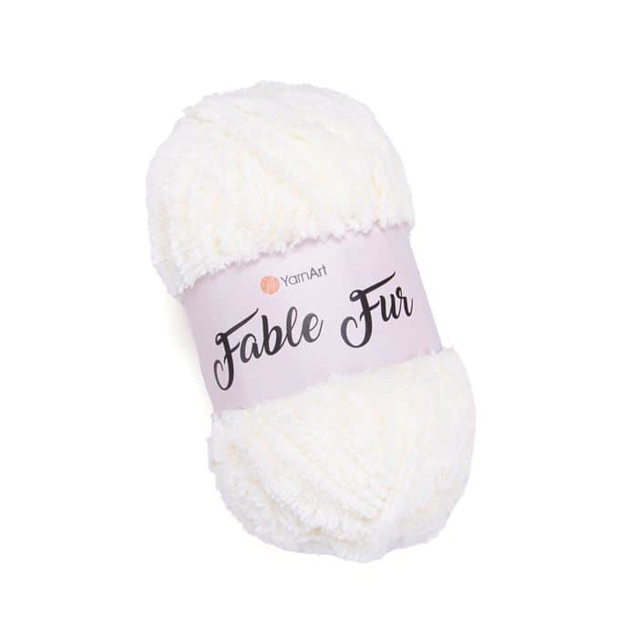 צמר לסריגת שמיכה-FABLE-FUR-בצבע-966