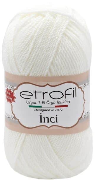 צמר ינקי Inci- לסריגה -לבן אבן 172