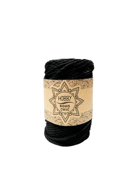חוט מקרמה בוהו-שיק בצבע-שחור
