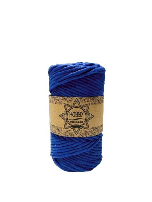 חוט מקרמה 4MM- CHICAGO סינגל טוויסט בצבע-כחול