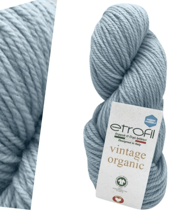 100% צמר VINTAGE ORGANIC- בצבע ג'ינס 75180