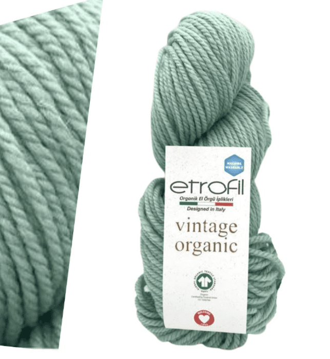 100% צמר VINTAGE ORGANIC- בצבע טורקיז-79080