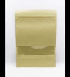 שקיות אריזה חומות עם חלון- 15X10CM- במבצע 100 יחידות