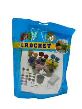 ערכת סריגה מושלמת להכנת בובה-עציץ פרחים