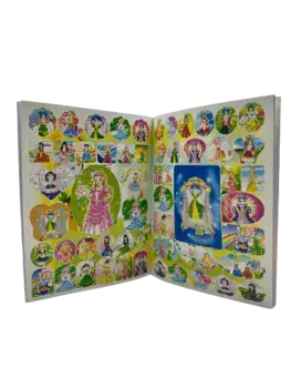 חוברת צביעה ומדבקות- דפים לצביעה שונים ומדבקות- נסיכות