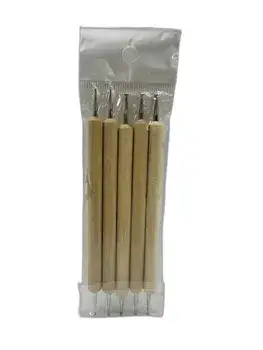 מנקדים מעץ עם 10 מידות שונות במיוחד לצבעי אקריליק