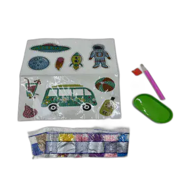 עבודות שיבוץ יהלומים- הכנת מדבקות יהלומים 10 יחידות- אסטרונאוט