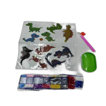 עבודות שיבוץ יהלומים- הכנת מדבקות יהלומים 10 יחידות- דינוזאורים