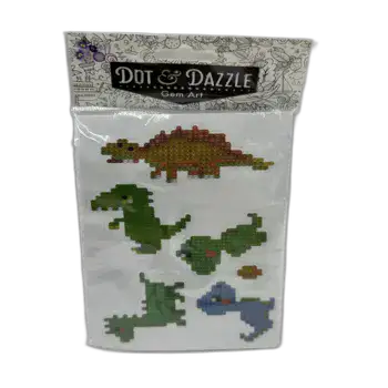 עבודות שיבוץ יהלומים- הכנת מדבקות יהלומים 10 יחידות- דינוזאורים