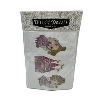 עבודות שיבוץ יהלומים- הכנת מדבקות יהלומים 6 יחידות- נסיכות