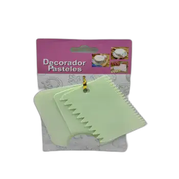 סט 3 סרגלי פלסטיק לעיצוב בעבודה עם משחת עיצוב