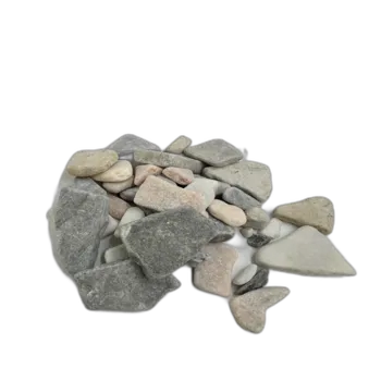 אבנים שטוחות בגדלים שונים אפור/ורוד/אבן- ליצירה וציור