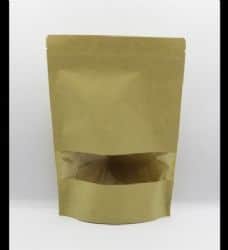 שקיות אריזה חומות עם חלון- 12X20CM