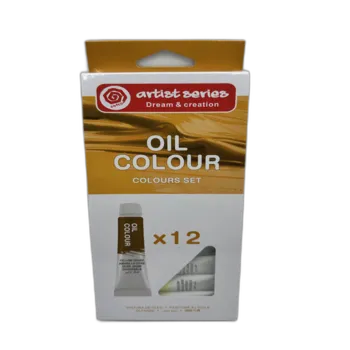 סט 12 צבעי שמן איכותיים בשפורפרות