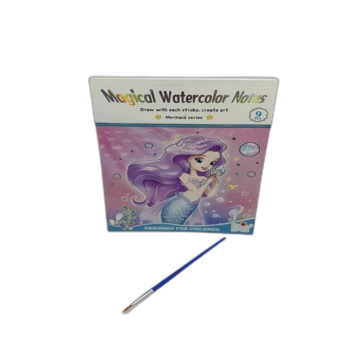 חוברת דפי צביעה עם צבעי מים- בנות הים