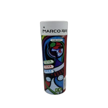 24 עפרונות צבעוניים בקופסא של חברת MARCO