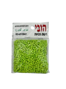 שקית חרוזי ונציה מידה 8 בצבע- ירוק דשא G-141