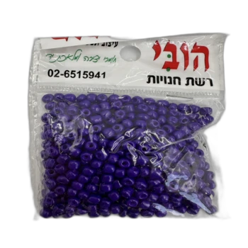 שקית חרוזי ונציה מידה 6 בצבע- סגול G-53