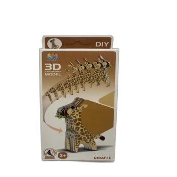 הרכבת בתלת מימד מקרטון איכותי בדגם-גירפה