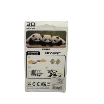 הרכבת בתלת מימד מקרטון איכותי בדגם-פנדה