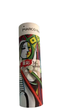 36 עפרונות צבעוניים בקופסא של חברת MARCO