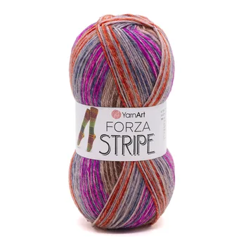 YARNART-FORZA-STRIPE-צמר במיוחד לסריגת גרביים 2802