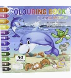 ערכת יצירה לילדים חוברת ציור במספרים ו50 מדבקות לילדים- לפי דגם