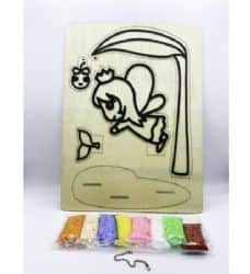 ערכת יצירה לילדים- קיט תלת מימד מפלסטלינה שמתייבשת באויר / אייקליי- דגם - פרפרית