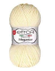 MEGASTAR- צמר מגהסטאר (במבצע)-שמנת צהבהב-299