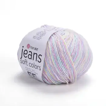 YARNART-JEANS-SOFT-COLORS-חוט סריגה מתחלף 55% כותנה- 6212