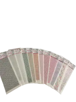 מדבקות אבנים לפי צבע- מגיע בשורות קל להדבקה ושימוש- מידה 3