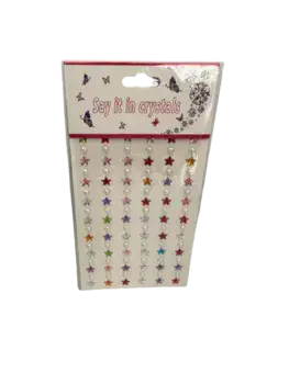 מדבקות שיבוץ- צבעוני עם פנינה