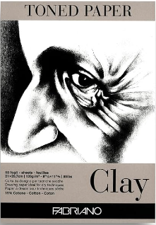 בלוק נייר אפור FABRIANO TONED PAPER , גודל A4