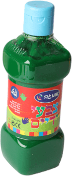בקבוק צבעי ידיים 500 מ"ל צבע-ירוק רחיץ במיוחד לילדים לא רעיל!