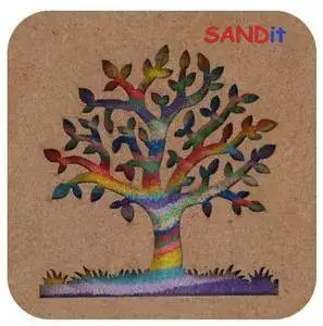 SANDit ערכה ליצירת תמונה עם חול צבעוני- עץ