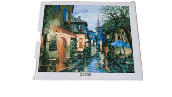 שיבוץ יהלומים על קנווס 50X40 -נוף