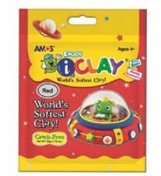 ICLAY- חימר קל המתייבש באוויר במיוחד למוטוריקה עדינה נעים מאוד למגע- בצבע אדום