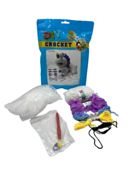 ערכת סריגה מושלמת להכנת בובה- חד קרן