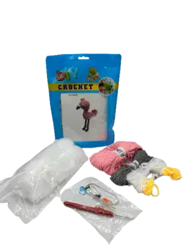 ערכת סריגה מושלמת להכנת בובה- פלמינגו