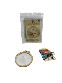 חדש! ערכת רקמה על בד שקוף- פרחים