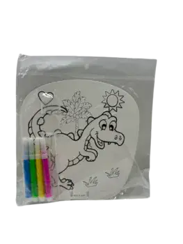 הרכבה וצביעה של מניפה + טושים- דינוזאור