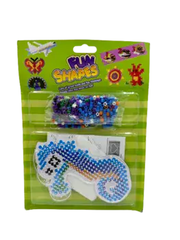 ערכת יצירה - להכנת תמונה מחרוזי גיהוץ בדגם- סוס ים