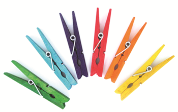 חומרים ליצירה- אטבים מעץ -צבעוניים- 3.5 ס"מ (בנוני)