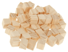 חומרי יצירה קוביות קטנות מעץ