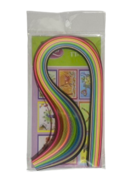 קווילינג- חבילת מגזרות נייר -דק כ- 5 מ"מ בצבעים שונים