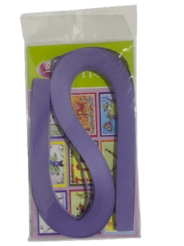 קווילינג- מגזרות נייר לגילגול נייר- צבע סגול בהיר