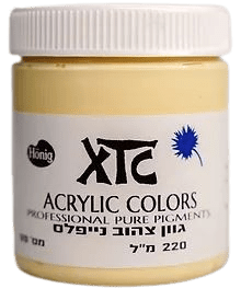צבעי אקריליק XTC צהוב_נייפלס_09