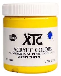צבעי אקריליק XTC צהוב_הנזה_11