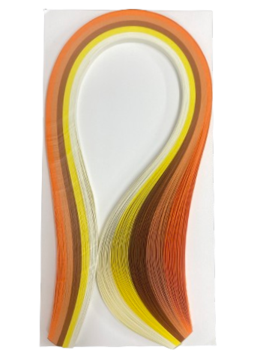 קווילינג- מגזרות נייר להכנת יצירה גוונים- שמנת, צהוב, כתום